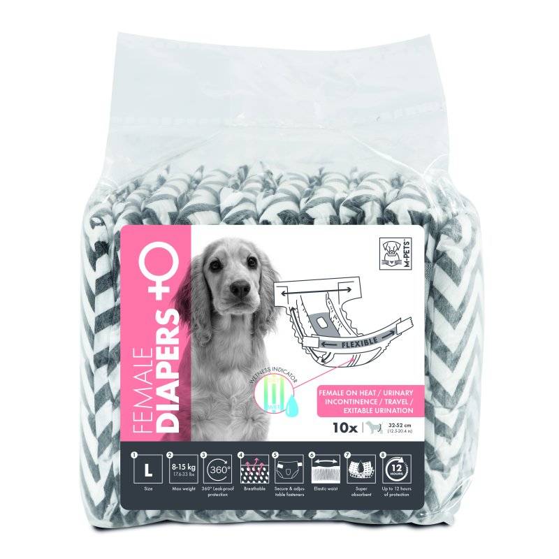 אמ פטס M-Pets חיתול לכלבות מגזעים בינוניים וגדולים