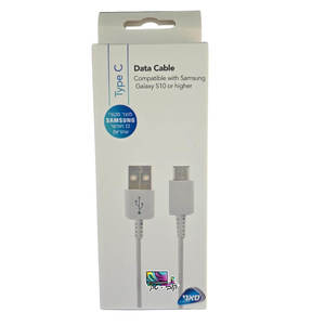 כבל סנכרון וטעינה מקורי סמסונג 0.8 מטר USB-Type C לבן