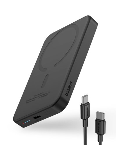 סוללת גיבוי Baseus 5000mAh 20W MagSafe צבע שחור