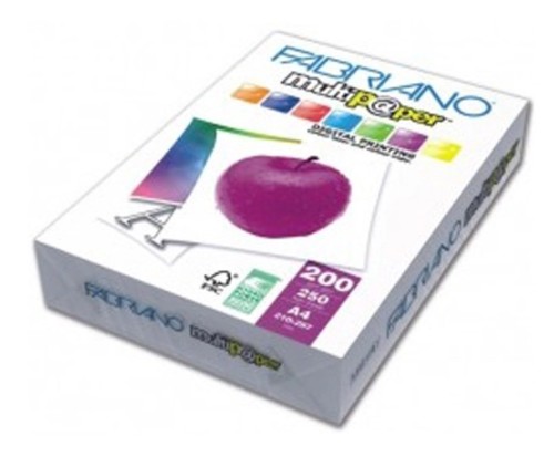 נייר A4 איכותי מלוטש להדפסה וצילום (200 גר') FABRIANO MULTIPAPER