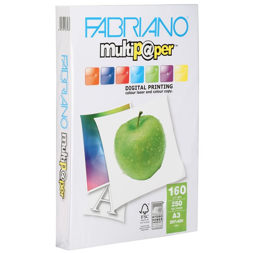 נייר A4 איכותי מלוטש להדפסה וצילום (160 גר') FABRIANO MULTIPAPER