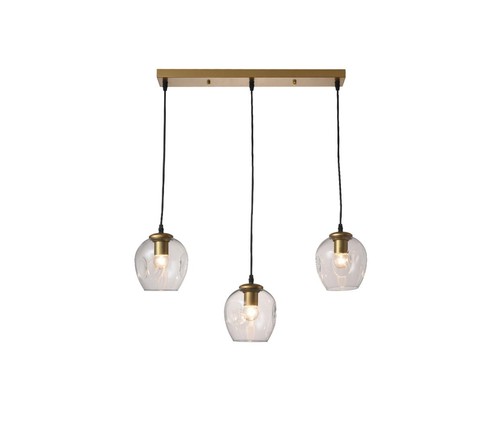 3 תלוי פליז עתיק על בסיס E27 3X60W