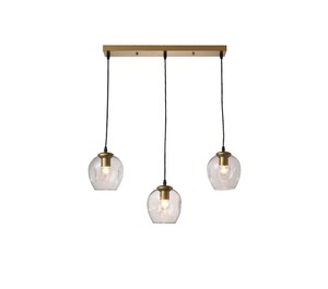 3 תלוי פליז עתיק על בסיס E27 3X60W