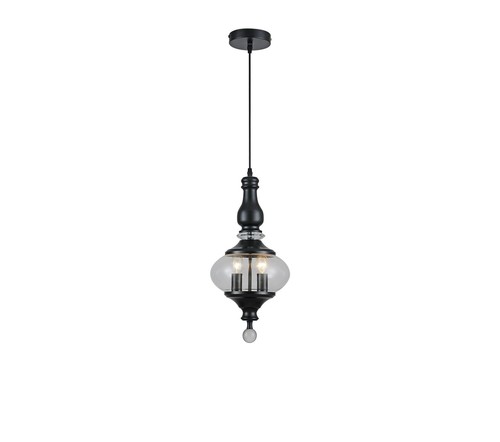 תלוי שחור קטן עתיק E14 2X40W