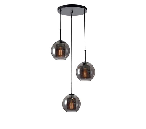 3 תלוי שחור עתיק על בסיס E27 3X60W