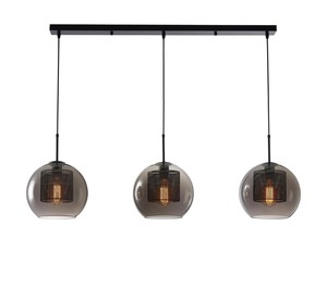 3 תלוי שחור על בסיס עתיק E27 3X60W