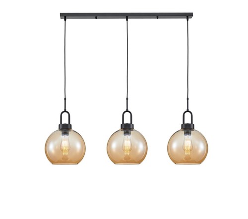 3 תלוי שחור עתיק על בסיס E27 3X40W
