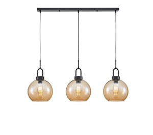 3 תלוי שחור עתיק על בסיס E27 3X40W