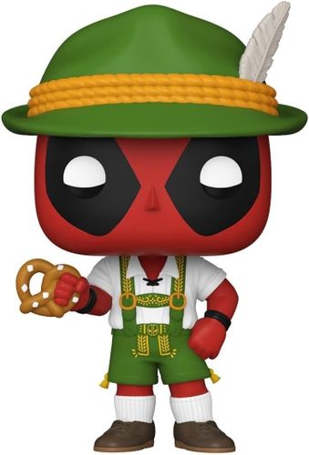 בובת פופ מארוול: Deadpool - Lederhosen Deadpool דדפול עם בייגלה