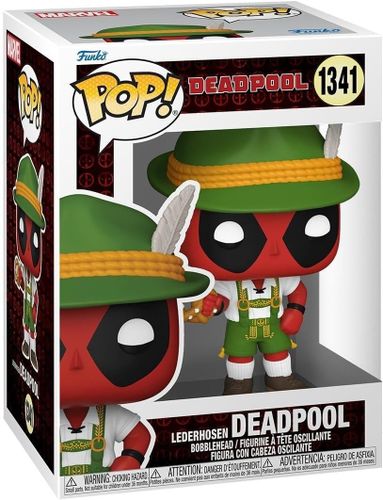 בובת פופ מארוול: Deadpool - Lederhosen Deadpool דדפול עם בייגלה