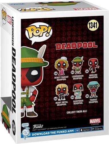 בובת פופ מארוול: Deadpool - Lederhosen Deadpool דדפול עם בייגלה