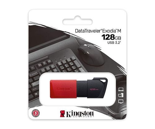זכרון נייד Kingston DataTraveler Exodia M 128GB USB 3.2 קינגסטון