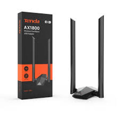 כרטיס רשת חברת Tenda דגם U18A AX1800 Dual-Band Wi-Fi 6 USB adapter With Antennas 1800Mbps