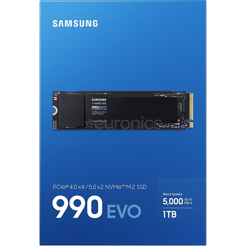 כונן SSD חברת Samsung דגם MZ-V9E1T0BW 990 EVO Series 5000MB 1TB 1024GB M.2 NVMe