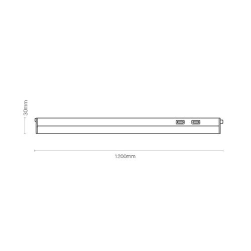 גוף מדף לדים אורך 120 ס"מ T5 20W 2900K/3600K/5000K יורולוקס 
