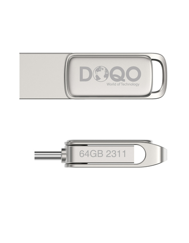 דיסק און קי מתכתי משולב טייפ סי 64 גיגה USB3