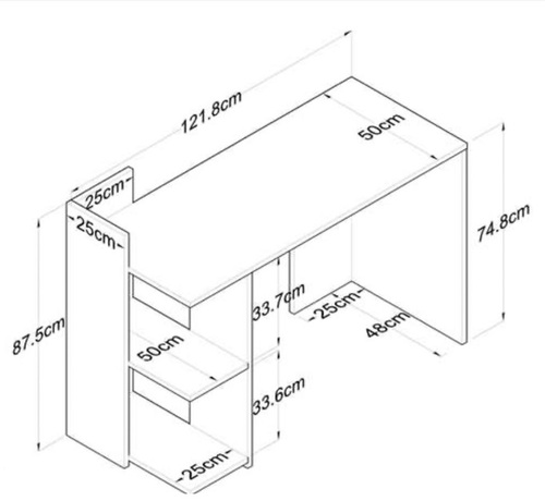 שולחן מחשב פינתי דגם נדיה
