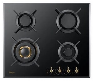 כיריים בלרס זכוכית כפרי שחור BL60RBG