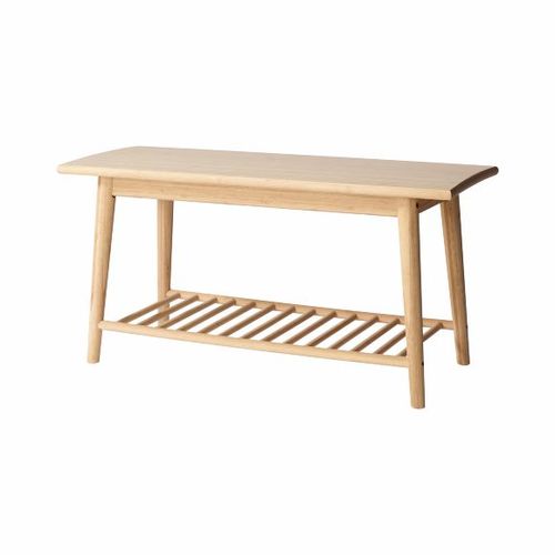 ספסל עם מדף תחתון במבוק NOBLE hall bench