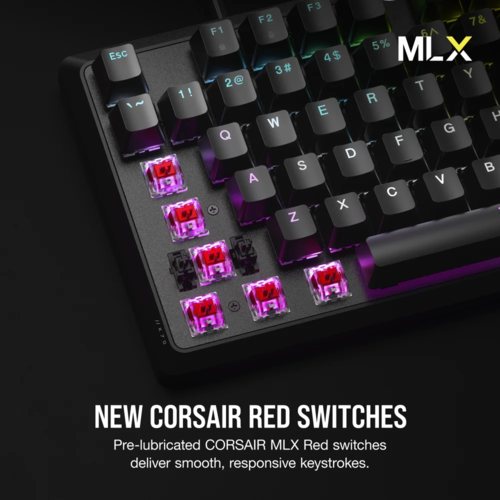  מקלדת מכנית CORSAIR K70 CORE RGB RED SWITCH 