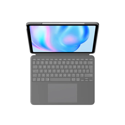  כיסוי מקלדת LOGITECH Combo Touch בצבע אפור, עבור iPad Air 11-inch (M2), iPad Air (5th Gen) 