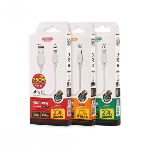 כבל קצר Type-c טייפ סי WEKOME WDC105  25CM
