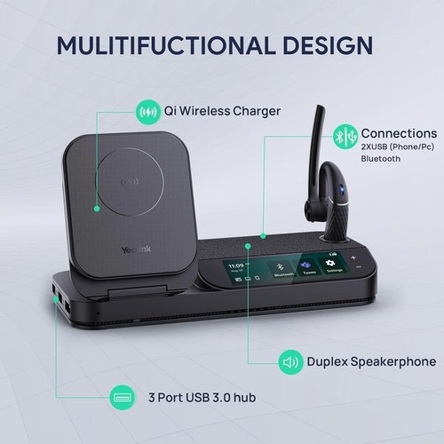 מערכת ראש מקצועית אלחוטית BH71 Workstation Yealink