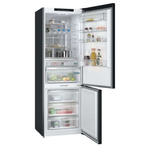 מקרר מקפיא תחתון 440 ליטר Siemens KG49NSBBF זכוכית שחורה | פולין