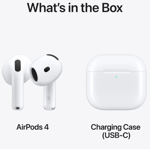 אוזניות אלחוטיות עם ביטול רעשים Apple AirPods 4 With ANC