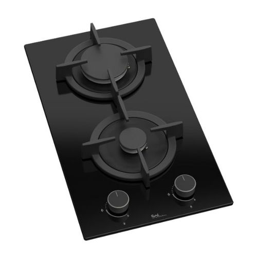 כיריים גז דומינו Sol F3GBCE-633 זכוכית שחורה