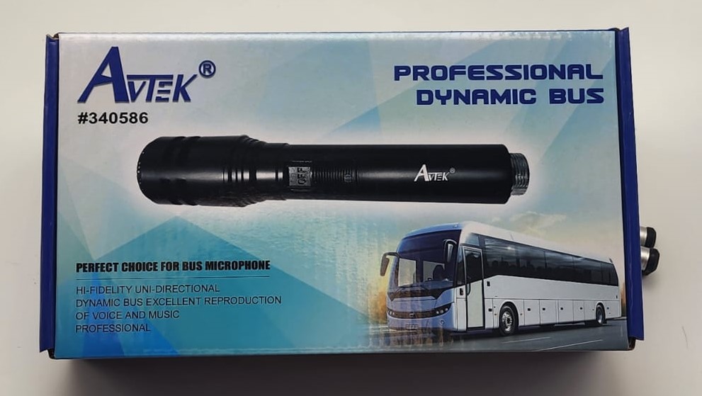 מיקרופון דינמי איכותי לאוטובוס במארז AVTEK תקע 5DIN