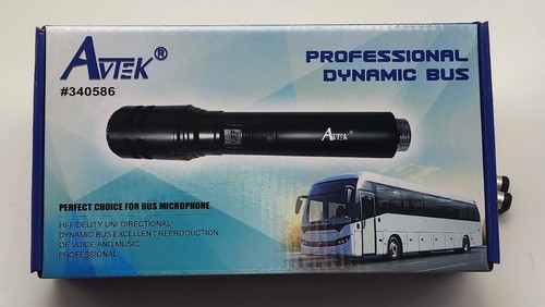 מיקרופון דינמי איכותי לאוטובוס במארז AVTEK תקע DIN4P
