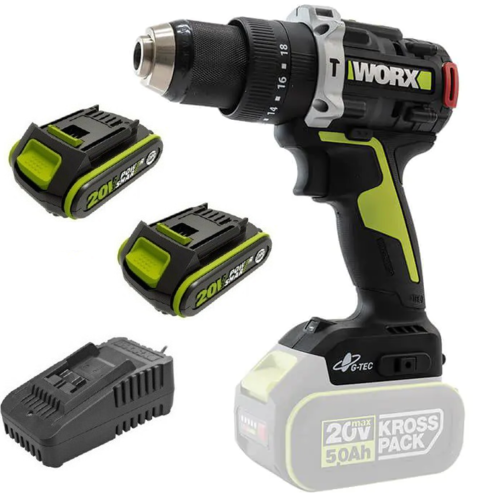 מברגת אימפקט WU373.91 כולל 2 סוללות 2AH מבית Worx