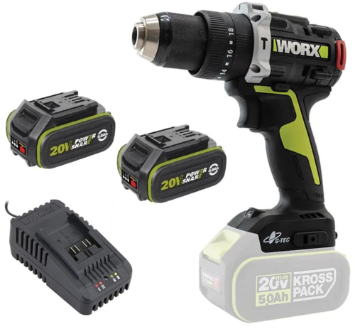 מברגת אימפקט WU373.91 כולל 2 סוללות 4AH מבית Worx