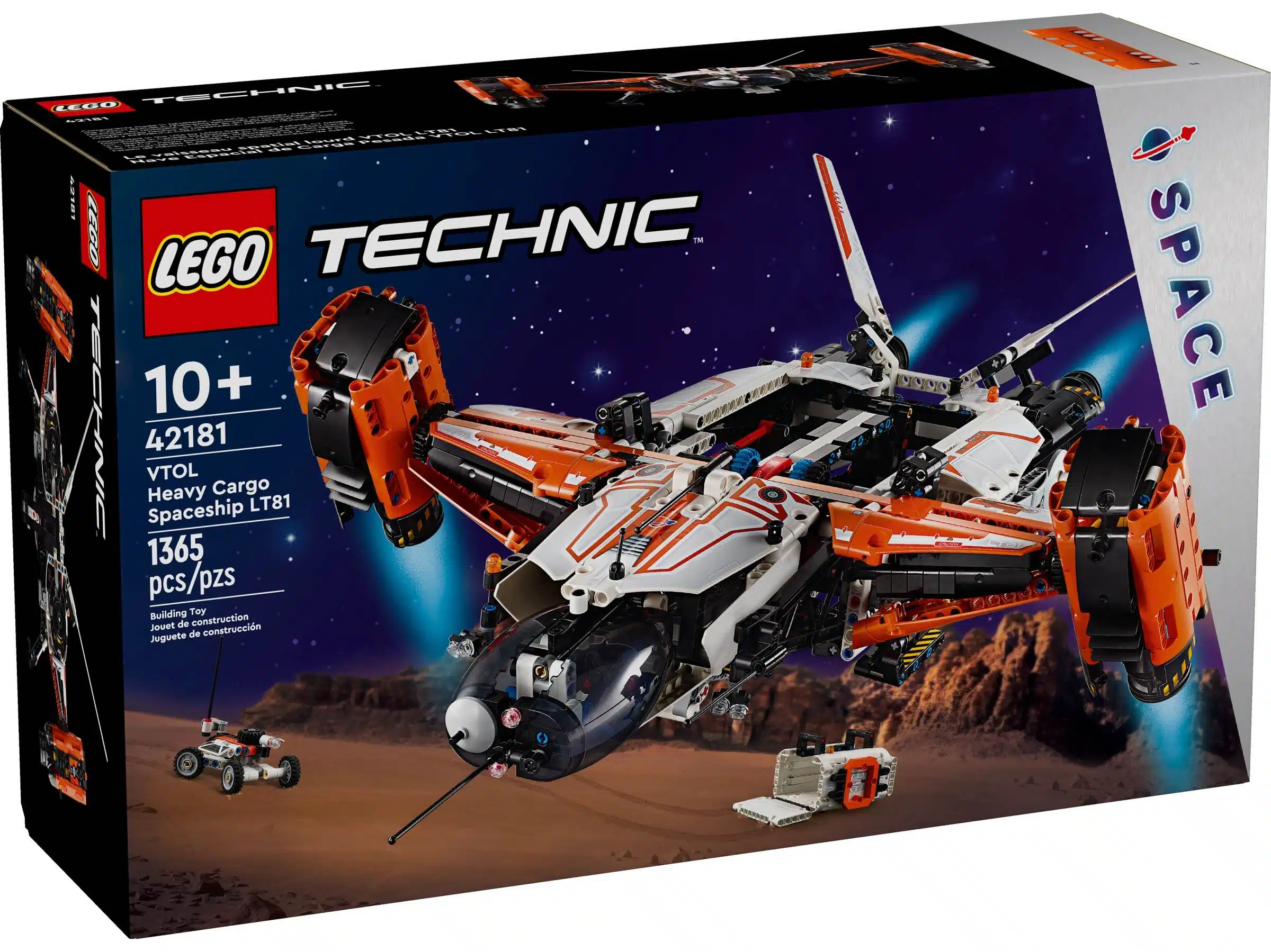 משחק לגו חללית LT81-VTOL למשא כבד לגילאי 10+