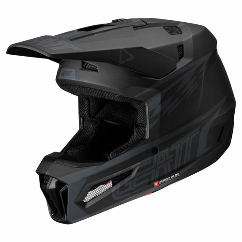 קסדת שטח + משקפי אבק ליט 3.5 שחור - LEATT MOTO 3.5 HELMET KIT STEALTH
