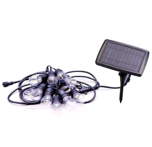 גרילנדה סולארית מקצועית 10 נורות באורך 6 מטר LED עיצוב רטרו 3 וואט