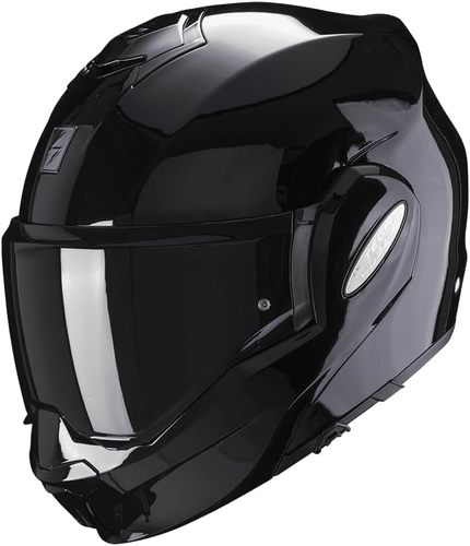 קסדת סקורפיון נפתחת שחור מבריק - SCORPION EXO-TECH EVO ECE06