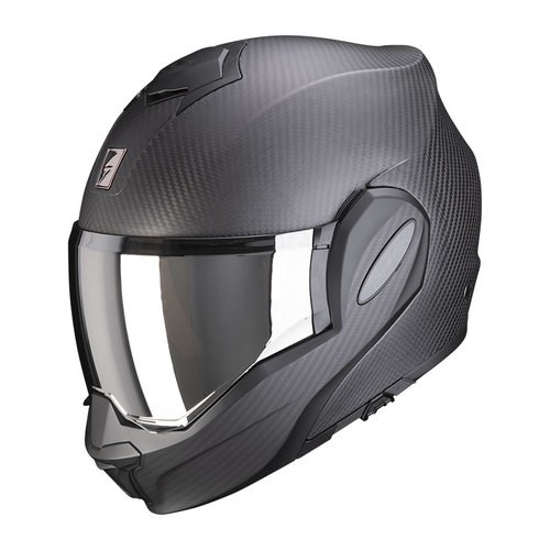 קסדת סקורפיון נפתחת קרבון שחור מט - SCORPION EXO-TECH EVO CARBON ECE06