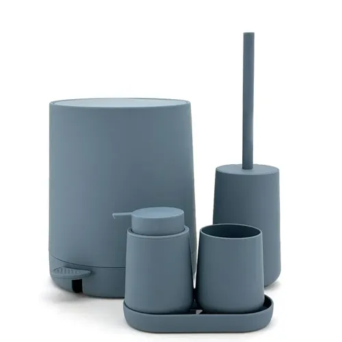 סט אמבטיה כחול אפור מט 5 חלקים Nordic Plus מתוך קולקציית סט אמבטיה + Nordic (תמונה ראשית) - פתרון פונקציונלי ואסתטי לארגון הבית