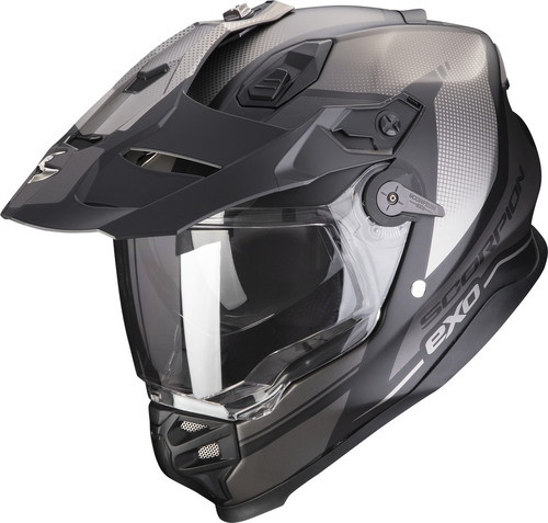 קסדה דו שימושית כסוף / שחור מט - SCORPION EXO ADF9000 AIR TRAIL