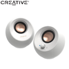 זוג רמקולים סטריאו אלחוטיים בלוטוט Creative Pebble V3 8Watt RMS, צבע לבן