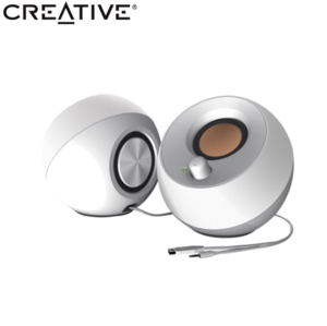 זוג רמקולים סטריאו Creative Pebble 4.4Watt RMS, צבע לבן