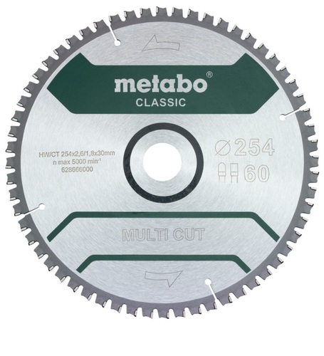 להב מסור עגול CLASSIC רב שימושית 254X30X60T מבית METABO