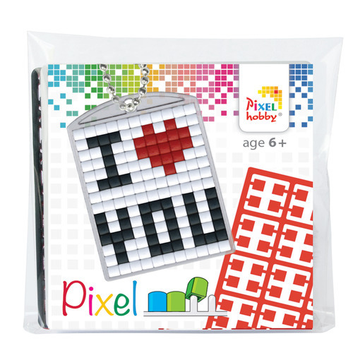 מחזיק מפתחות I LOVE YOU - פיקסל הובי 