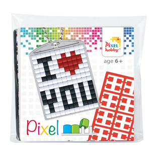 מחזיק מפתחות I LOVE YOU - פיקסל הובי 
