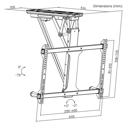 מתקן תלייה תקרתי חשמלי PLB-M0546AI LUMI