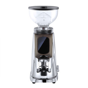 מטחנת קפה מקצועית פיורנזטו Fiorenzato Grinder AllGround Classic Chrome w/ Dark Oak