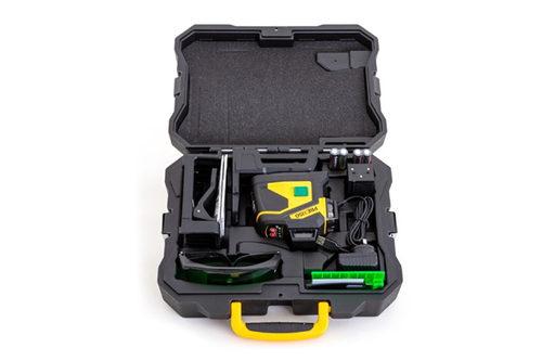 סט פלס לייזר ירוק 360 מעלות במזוודה PREXISO PLC3-360G