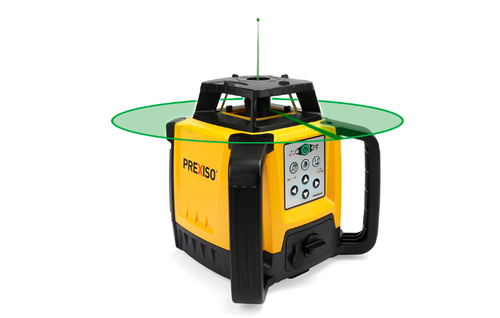 ערכת פלס לייזר מסתובב ירוק כולל רסיבר PREXISO PR-500HVG
